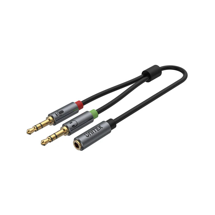 Headset Adapter (Dual 3.5mm Plug to 3.5mm Jack) for seamless audio connectivity in Doha, Qatar. Buy online with delivery available. Headset Adapter (Dual 3.5mm Plug to 3.5mm Jack) for seamless audio connectivity in Doha, Qatar. Buy online with delivery available.